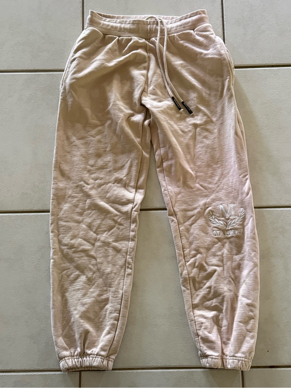 Market Men’s sweat pants anthletic “MARKET” Medium beige
